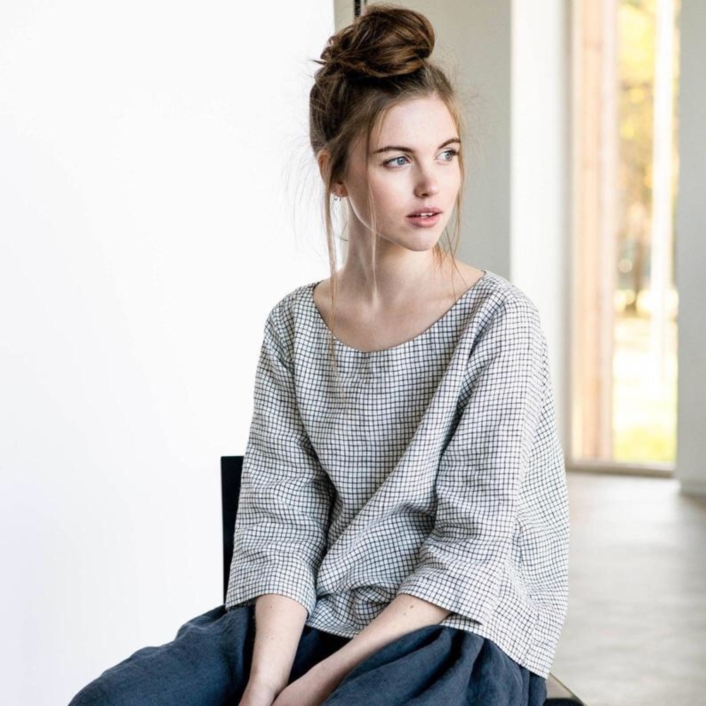 NotPerfectLinen Washed Linen Top January  S/M
